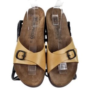 Mephisto Hafina Tan Leather Slip-On Sandal Womens Size 11 NEW